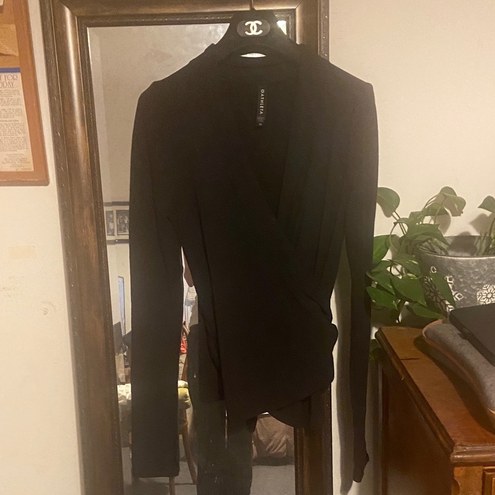 Athleta Black wrap Top. Size extra small.